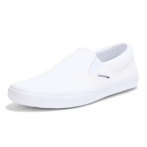 Lacoste Women's Slip-On Base Sneaker, White/White, 7.5