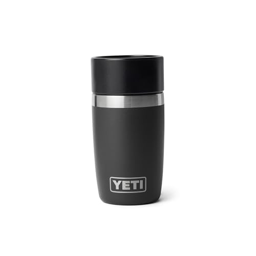 Image of YETI Rambler 8 oz Travel Bottle, Stainless Steel, Vacuum Insulated with Leakproof Commuter Cap, Black