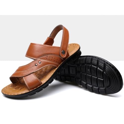 Men's Men's Sandals Men's Shoes Casual Men's Shoes Slippers Stripe Sandals Rubber Mens Shoes(White-Patch Five-Pointed star4,43 Code)2