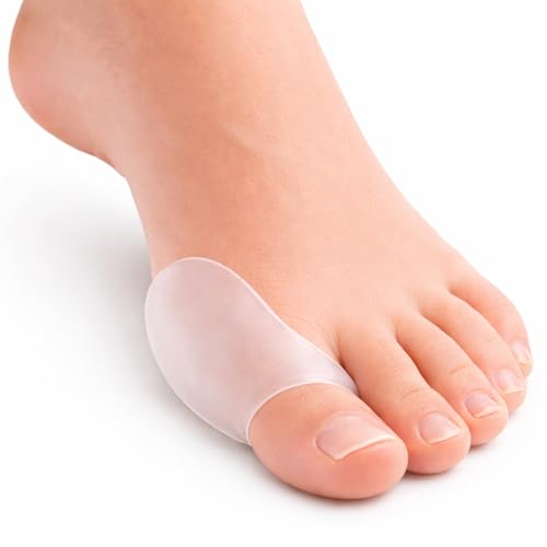 PediGel (4 Pack Bunion Protector Soft Silicone Toe Cushion for Pain Relief Pressure & Friction Protection Big Toe Guard Sleeve Comfortable Daily Wear