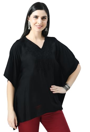 Image of QAZMI Women's Rayon Cotton Kaftan