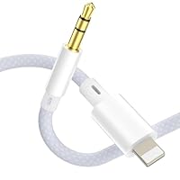 layajia Aux Kabel Auto für iPhone, Lightning auf 3.5mm Audiokabel Nylon Geflochten, lightning auf klinke Kabel HiFi Audio Cable Kompatibel mit iPhone 14/13/12/11/Auto/Lautsprecher/Kopfhörer-1.2M