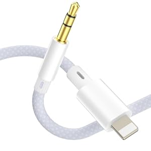 layajia Aux Kabel Auto für iPhone, Lightning auf 3.5mm Audiokabel Nylon Geflochten, lightning auf klinke Kabel HiFi Audio Cable Kompatibel mit iPhone 14/13/12/11/Auto/Lautsprech...