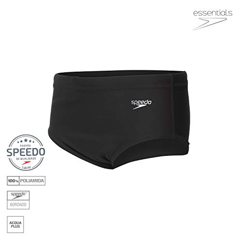 Speedo Solid Juvenil Sunga, Meninos, Preto, 10