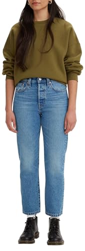 Levi's 501 Crop, Jeans Donna, Medium Indigo Worn In, 24W / 26L