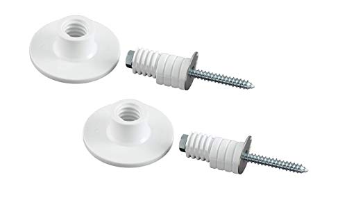 Keeney PP19000 Solid Fiberglass Shower Grab Bar Backer and Mounting Kit for Bathtub Safety, White, Pack of 5