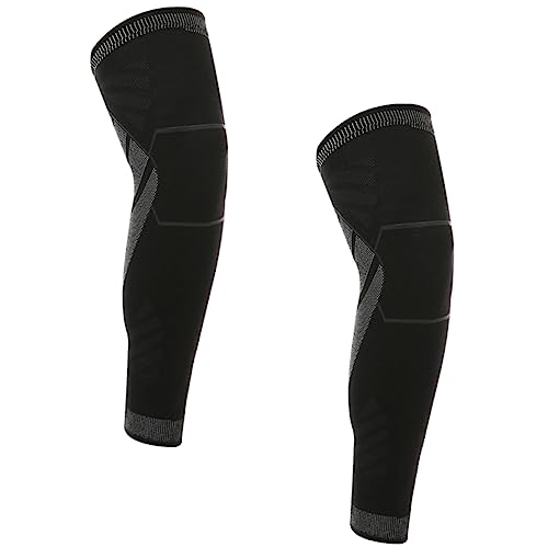 LALAFINA 2pcs Lightweight Knee Cushion Non Skid Knee Support Pads for Summer Sports Breathable Protective Sleeves for Running Basketball Gym Black