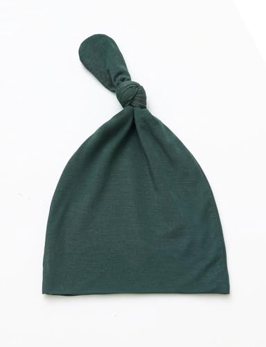 Image of Newborn Baby Swaddle Blanket Set with Baby Knotted Gown, Mittens, Hat - Bamboo Viscose Receiving Blanket Bundle (Army Green)