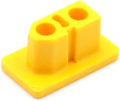 10pcs XT60 XT60H Male/Female Plug Dust Cap PVC Protective Cover Anti-Dirt Cap Protector Shell Yellow/Black for RC Aircraft Drone (10pcs Yellow Male)