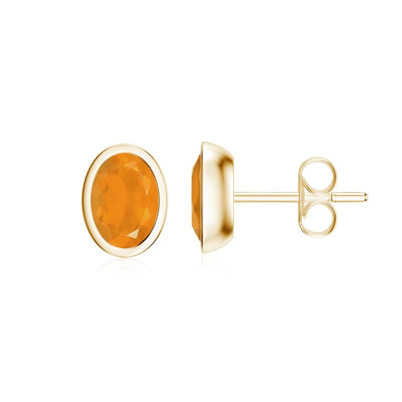 Image of Silvershake 6MM Round Shape Bazel Set Birthstone Gemstone 925 Sterling Silver Stud Post Earrings Jewelry for Business Women or Teens