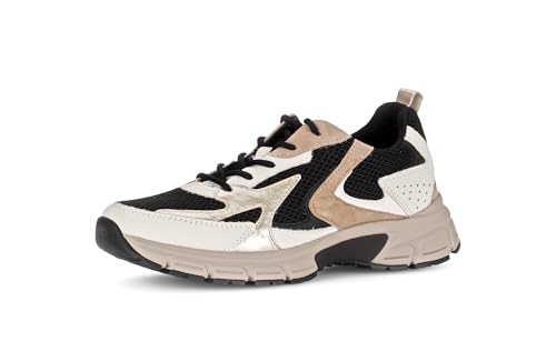 Gabor Damen Low-Top Sneaker, Frauen Halbschuhe,Business,Freizeit,straßenschuhe,Strassenschuhe,Sportschuhe,schwarz/Neve k.,40,5 EU / 7 UK