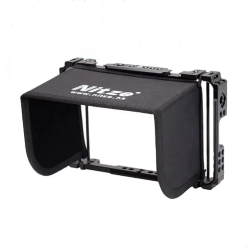Image of Nitze Cage Built-in NATO Rail with LS7-G7 Sunhood and Cold Shoe Compatible with OSEE T7 /G7 7 inch Monitor