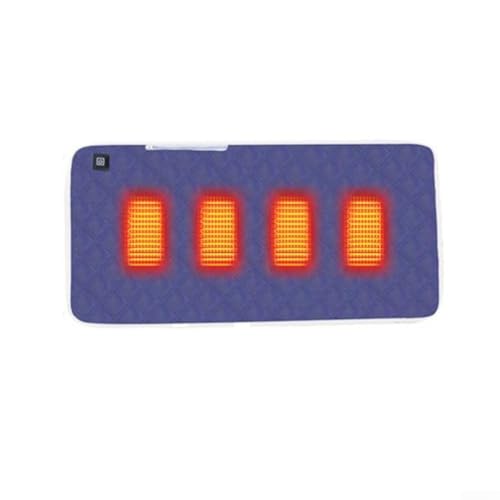 Vasiumic Wiederaufladbares, intelligentes 5 V beheiztes Sitzpolster mit Vier-Zonen-Graphen-Heizung, verstellbar von 40 °C bis 60 °C, USB/Typ-C Stromversorgung, rutschfeste elastische Gurte