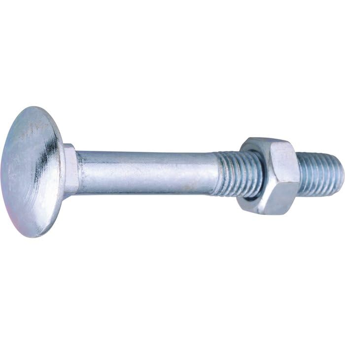 Boulon Japy - Viswood - Tête ronde collet carré - TRCC - Acier zingué - 12 x 180/36 mm - Boîte de 25 | Boulon Japy - Viswood - Tête ronde collet carré - TRCC - Acier zingué - 12 x 180/36 mm - Boîte de 25