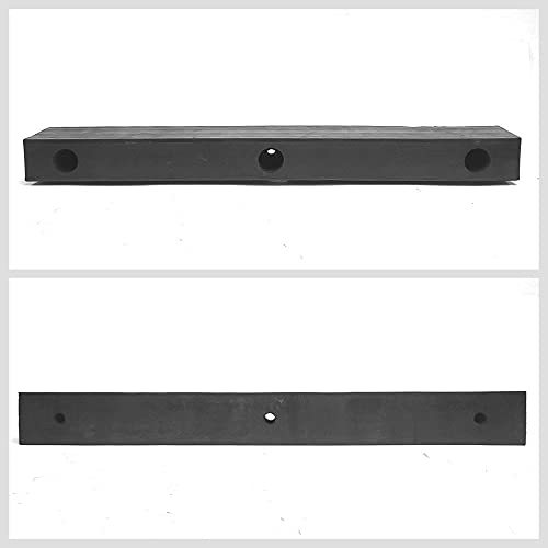 2X Morgan Mor076263 Reinforced Rubber Square Rectangular 3 Hole 24" X 2-1/2" X 3" Molded Dock Bumper Semi Commercial Truck Trailer Chassis Flatbed #TOP3
