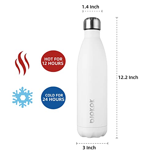 Image of BJPKPK 25 oz Insulated Water Bottle, Stainless Steel Flask, Leak Proof