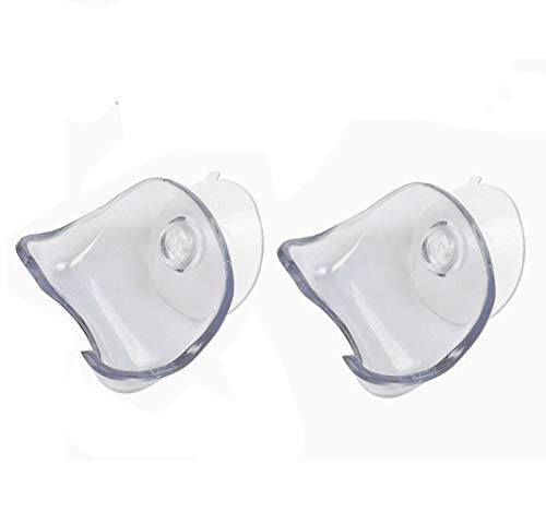 2 Pack Grips Suction Razor Holder Plastic Razor Rack with Suction Cup for Kitchen Bathroom,Grey