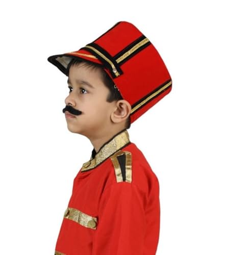 Image of BookMyCostume British Soldier Mangal Pandey Sepoy Hat Fancy Dress Costume Accessories
