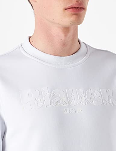 Blauer Felpa Girocollo Maglia di Tuta, 100 Bianco