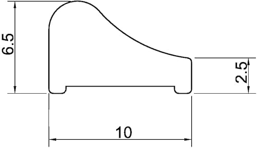 Boromal 95cm Schwallschutzprofil für Dusche Schwallleiste Alu Schwallschutzleiste für Duschen, Alu