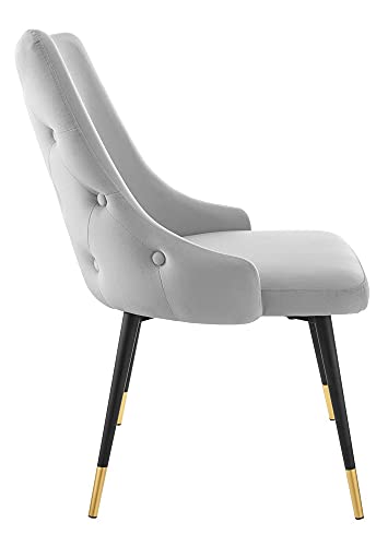 Modway Adorn Tufted Performance Velvet Dining Side Chair, Light Gray #TOP2
