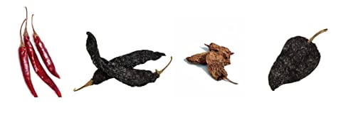 Pack of Guajillo, Chipotle, Arbol, Pasiila Flor