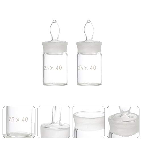 ULTECHNOVO 2Pcs Pesando Garrafa Com Rolha Esmerilada Intercambiáveis 25 * 40Mm