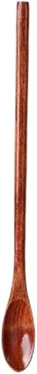 Wooden Coffee Stirrers 20pcs Wooden Spoon Tableware Heat Resistant Long Handle Scoop Coffee Honey Kitchen For Coffee Bar