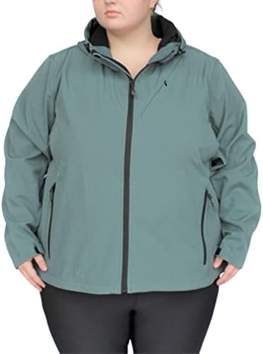 Snow Country Outerwear Women's Plus Size 1X-6X Micro Fleece Soft Shell Jacket Coat (4X, Grey Seafoam)