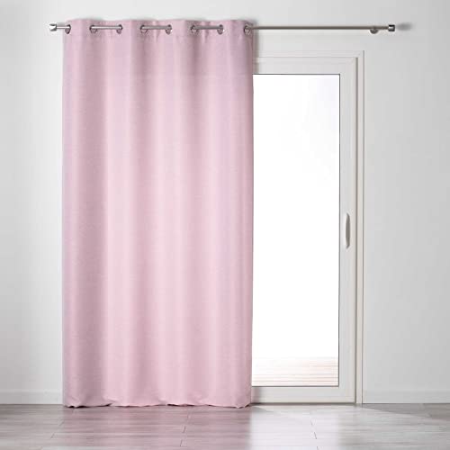 Douceur d'Intérieur Shimmering Bedroom Curtain with Eyelets 140 x 240 cm Glamour Design, Dragee, W 55.1" x L 94.5" (1 Panels)