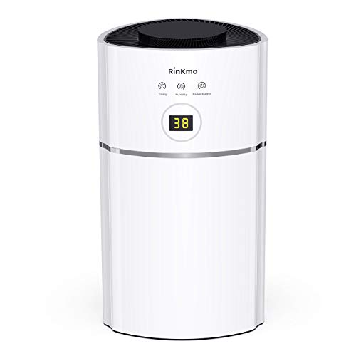 RINKMO Portable Mini Dehumidifiers for Small Space Up to 1900 Cubic Feet(215 sq ft)