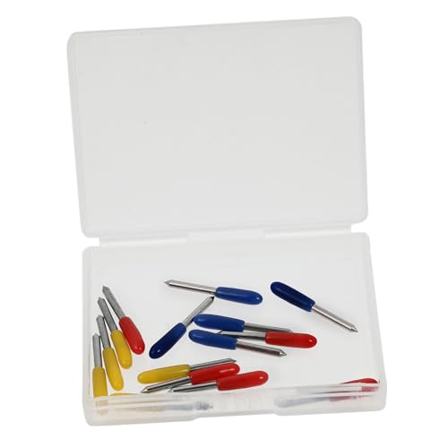 KICHOUSE Cutting Machine Replacement Cutters 15 Pcs 3 Sizes of Cutting Tools (30° 45° 60°)