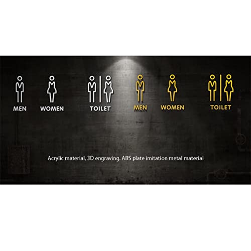 Acryl Heren en Dames Badkamer Teken Decor Figuur Set, Mannen en Vrouwen Modern Toilet Teken, Badkamer Deur Borden, Toilet Toilet WC Borden voor Bedrijven-25cm Hoogte (Kleur: B