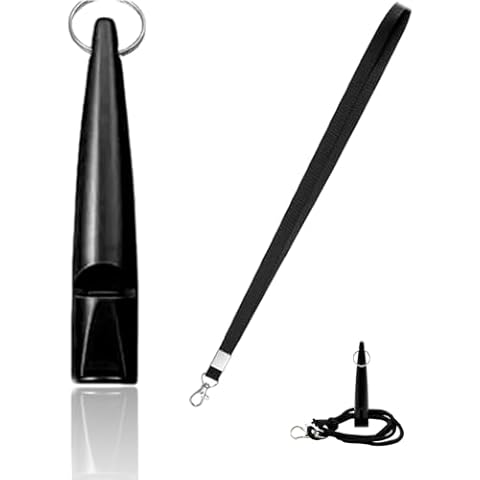 Crrynuo High Pitch Dog Whistle with Lanyard Cover