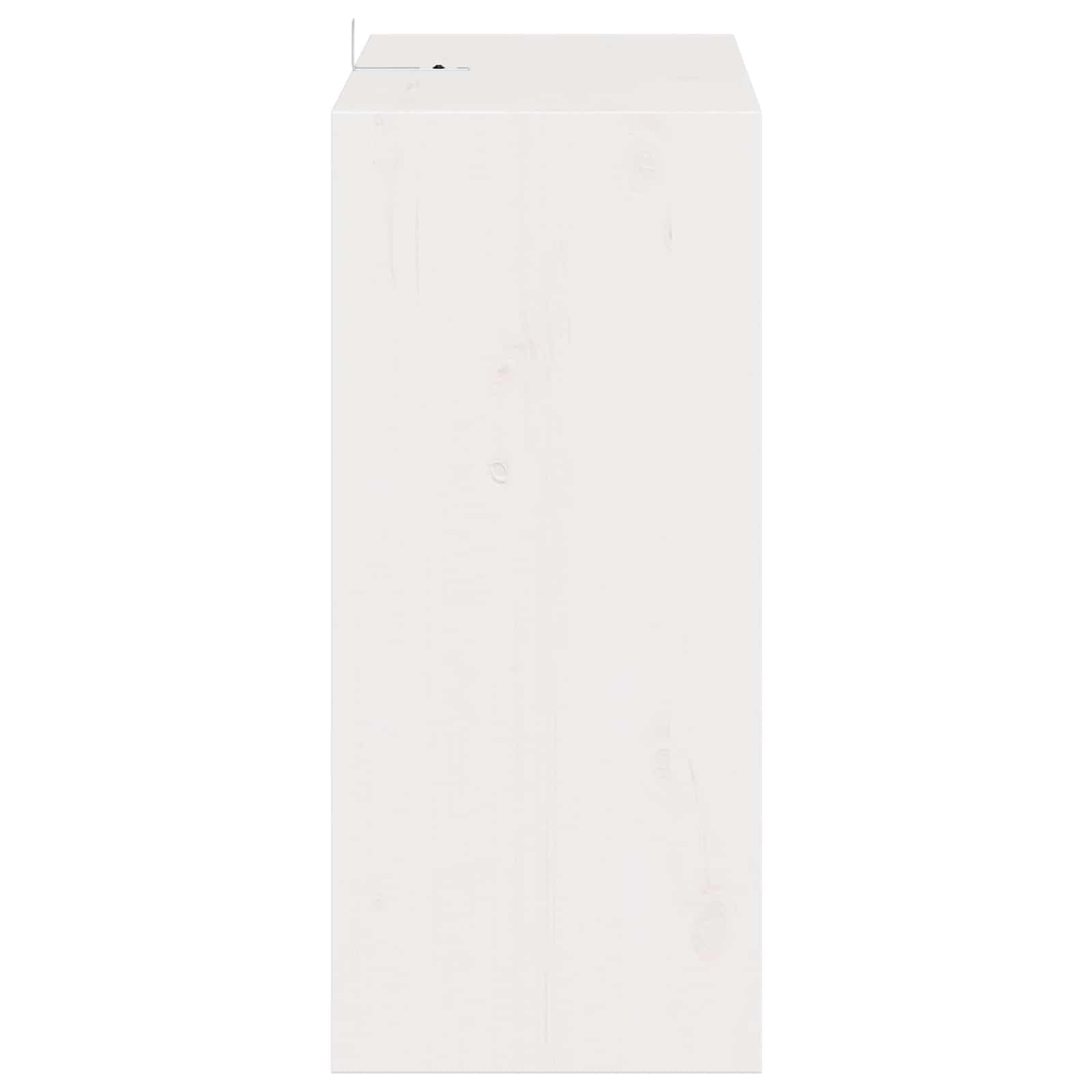 2-częściowy regał na wino z litego drewna sosnowego w kolorze białym, 56 x 25 x 56 cm, prostokątny stojak na wino z miejscem do przechowywania, do kuchni, salonu, systemu szafki barowej