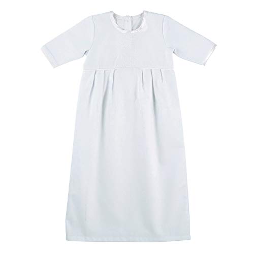 Stephan Baby Stephan Baby Keepsake Cotton Knit Baptism Gown in 2 Styles, Baby Boy, Fits 0-3 Months
