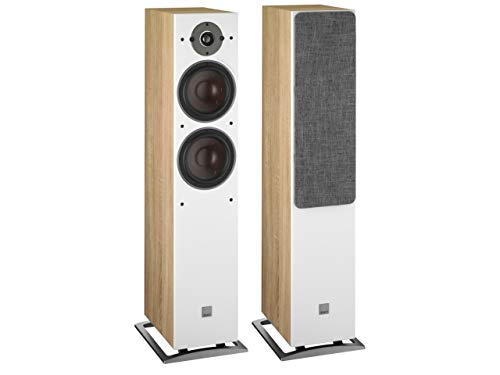 DALI Oberon 7 – Helle Eichenholz-Standlautsprecher Paar mit 2 x 7″ Holzfaser-Tieftönern, SMC-Magnetsystem & 29 mm Soft-Dome – Für Musikliebhaber & Heimkino