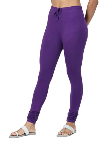 Image of Robinbosky Cotton Churidhar Leggings for Women - Stylish, Stretchable & Flattering Fit for All-Day Comfort