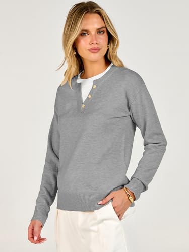 Image of ANRABESS Sweaters for Women 2026 Fall Long Sleeve Lightweight Pullover Tops