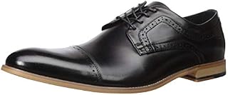 STACY ADAMS Men's Dickinson Cap Toe Oxford, Black, 14 W US