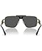Versace VE 2251 100287 Gold & Black Metal Square Sunglasses Grey Lens