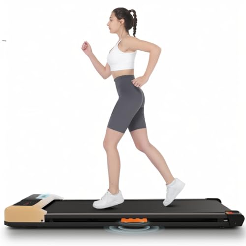 Image of ANCHEER Treadmill with 12% /15% Incline, Folding Walking Pad with Handle Bar, 320-450lb Capacity Under Desk Foldable 3.5HP Treadmills for Home /Office /Gym,Installation-Free