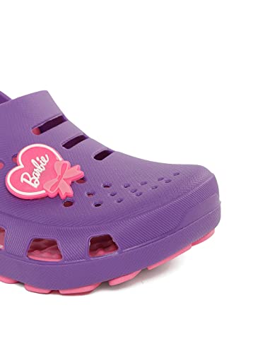Image of toothless Barbie Kids Girls Purple /Pink Clogs