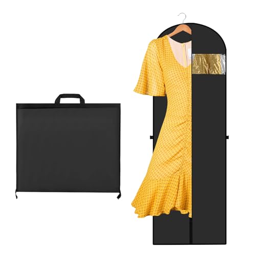 1 Pcs Housses de Vêtements Longue, 180 x 60 cm Housse Robe de Mariée Pliable, Housse Vetements, Housses de Protection Rangement Etanche pour Robes de...