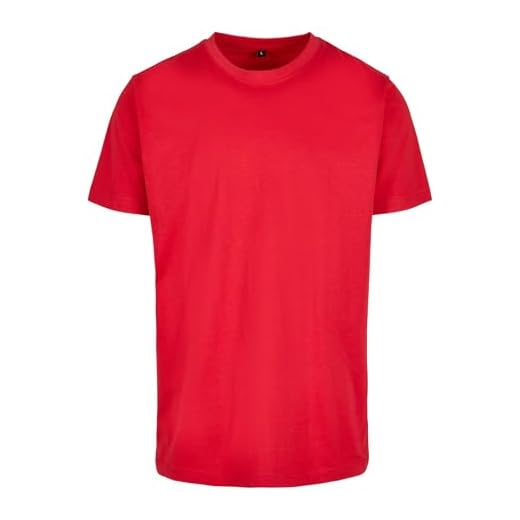 Build Your Brand T-Shirt Round Neck Camiseta, Hombre, cityred, L