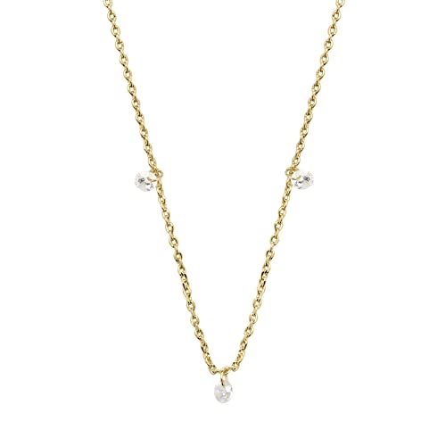 Fossil Women's Sadie 14K Gold Plated Brass Dangle Necklace, Color: Gold (Model: Ja7131710) #TOP1