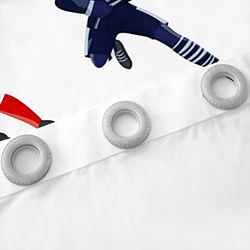 Feelyou Ice Hockey Window Curtains Kids Sports Event Curtains For Bedroom Living Room Hockey Player Window Drapes Decor Window Treatments (2 Panels, 42 X 63 Inch) #TOP5