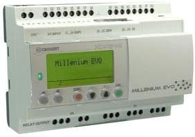 CROUZET AUTOMATION 88975111-PLC, Millenium Evo, 16 Digital Inputs, 8 Digital Outputs, 24 Vdc, XDP24-E, LCD Display, Ethernet
