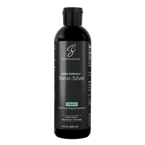 Colloidal Silver w/Nano Technology - 32ppm 8oz - 8X More Effective - Natural Immune Support - Save the Sick Days - Ages 5 & Up - Outperforms Higher PPM Silvers - No Taste & Smell - 3rd Party Tested