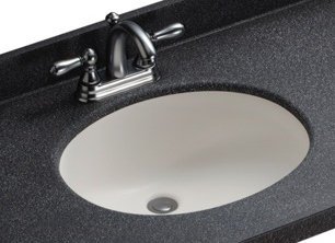 Évier de salle de bain simple cuve Swan UL01613.091 vasque encastrable blanche